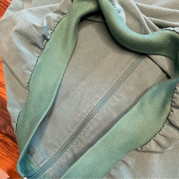 VINTAGE 80S JOHN BLAIR SHIRT JACKET ZIPUP ROCKABILLY Large Tall Green Waist Band - Picture 4 of 8